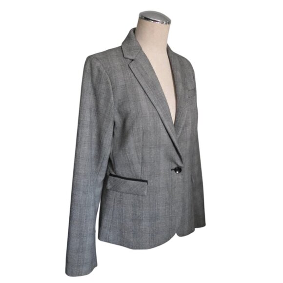 Mercer Madison Houndstooth Print One Button Blazer Small - Picture 4 of 12